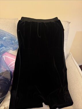 Sonia Rykiel Paris Black Velvet Maxi Skirt